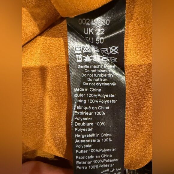 City Chic Women's Plus Size Precious Pleat Dress, Caramel NWT - Picture 6 of 7